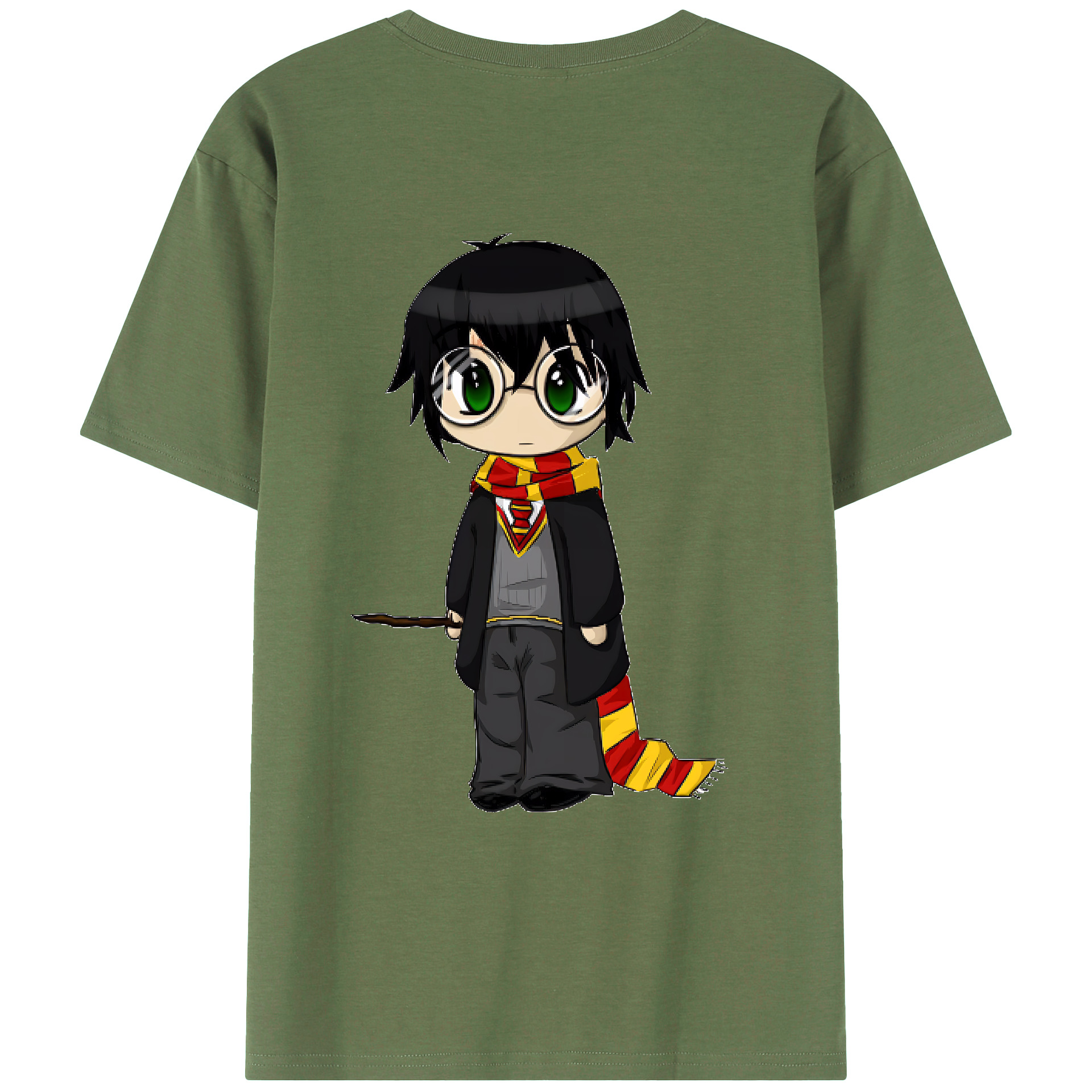 （画像用） Harry Potter ハリー・ポッターシリーズ 綿100％ メンズ半袖Tシャツ（バックプリント） 通気性